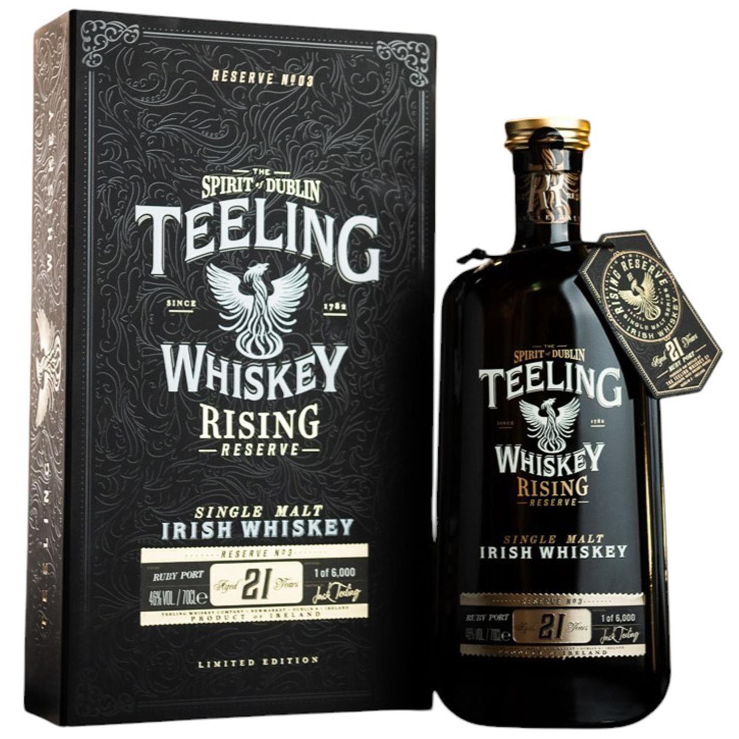 Teeling 21 Year Old Rising Reserve No.3 Ruby Port Cask Irish Whiskey 70cl