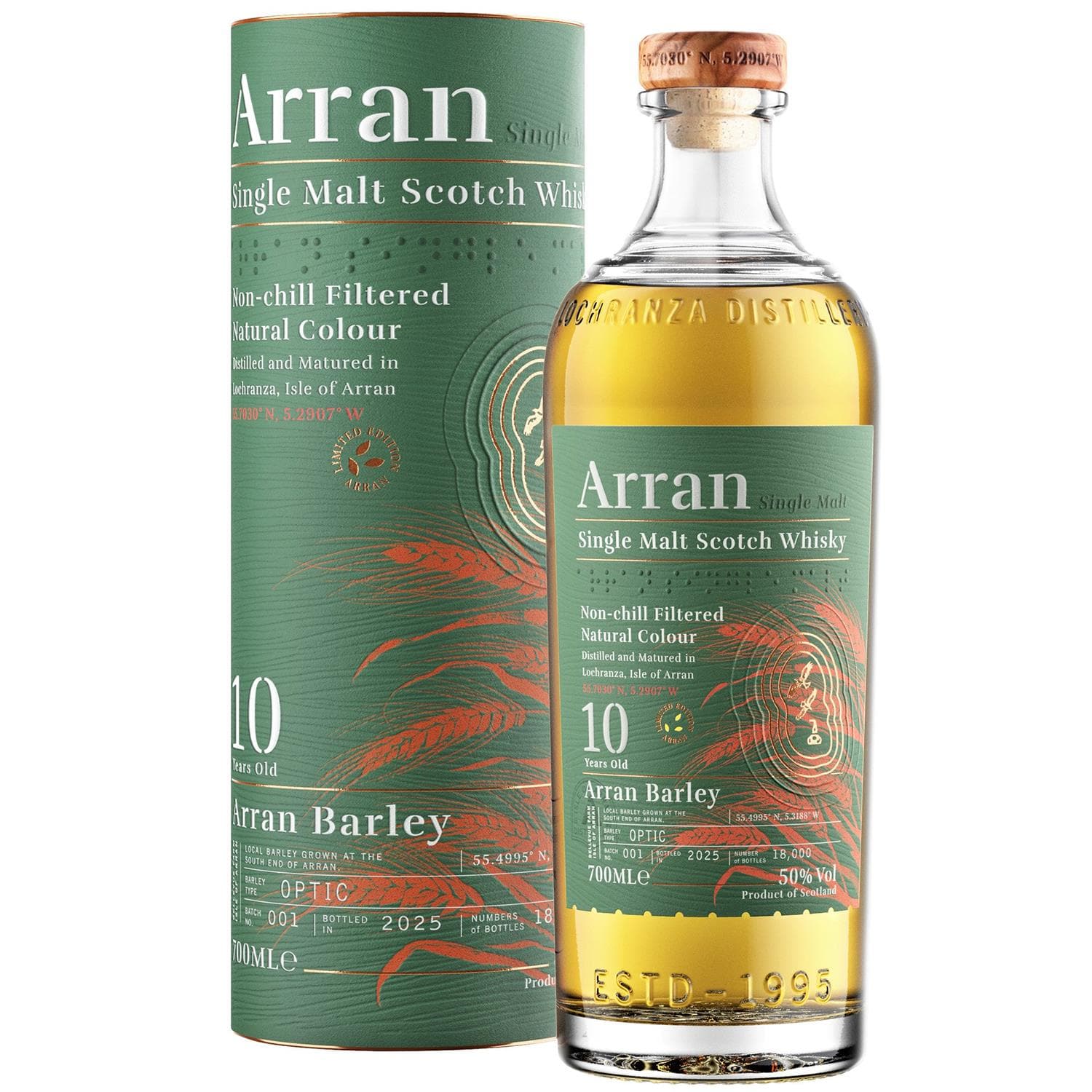 Arran Barley 10 Year Old Whisky 70cl