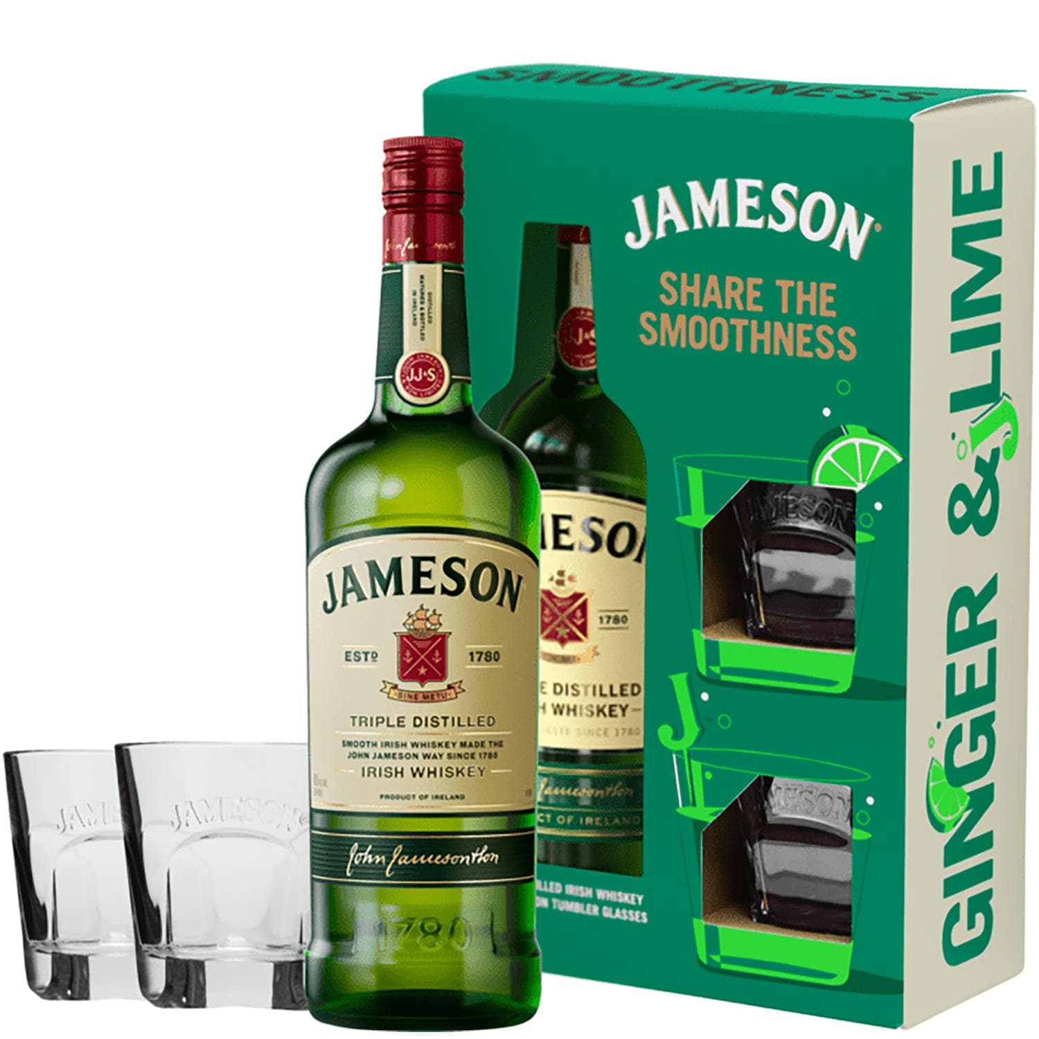 Jameson Irish Whiskey Two Glass Gift Pack 70cl