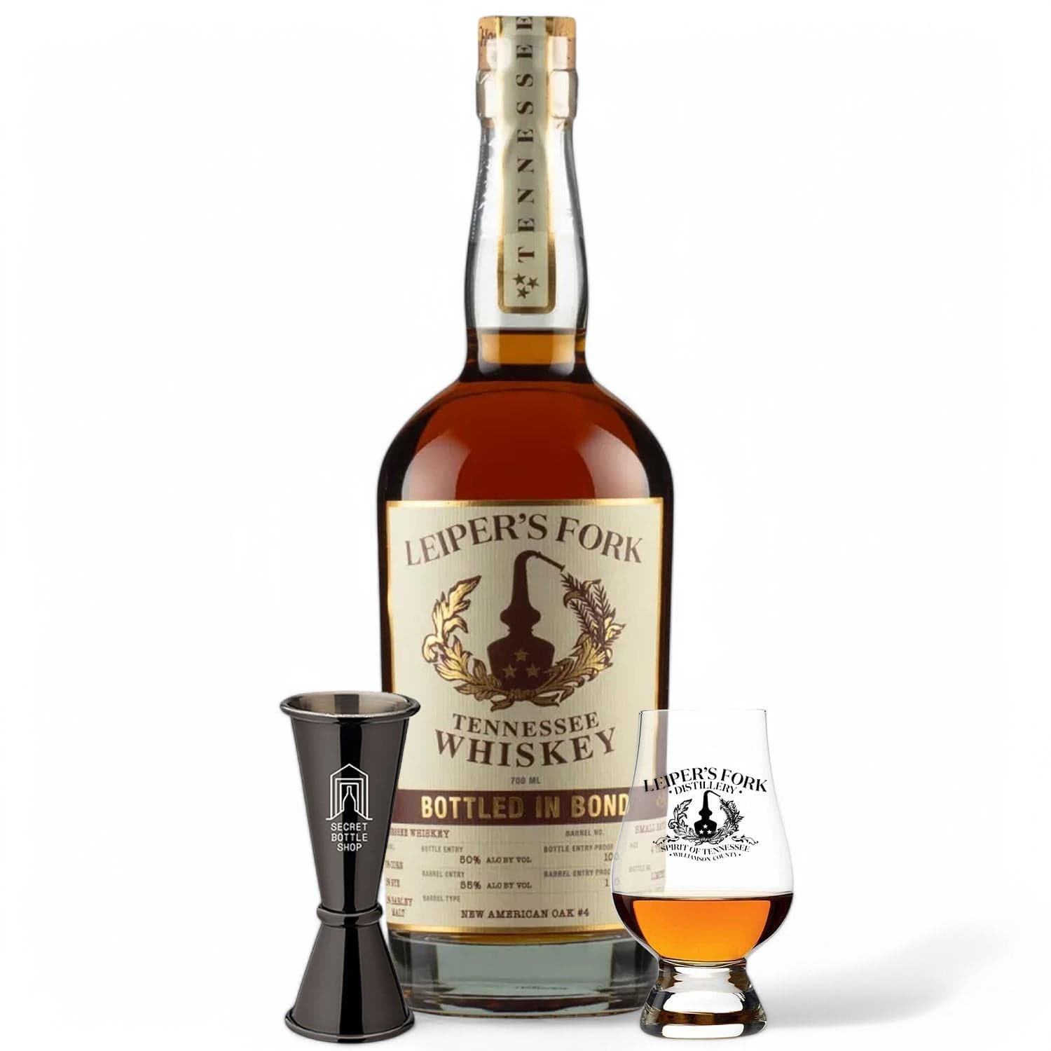Leiper's Fork Bottled In Bond Tennessee Whiskey Glass & Jigger Gift Set 70cl