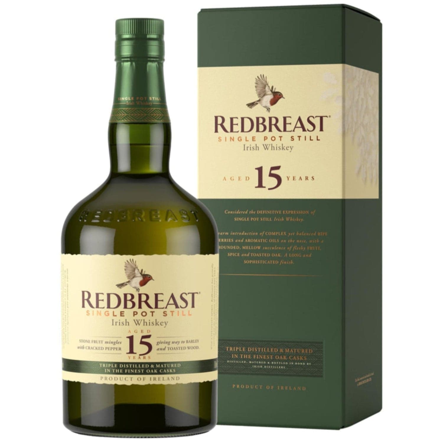 Redbreast 15 Year Old Irish Whiskey 70cl