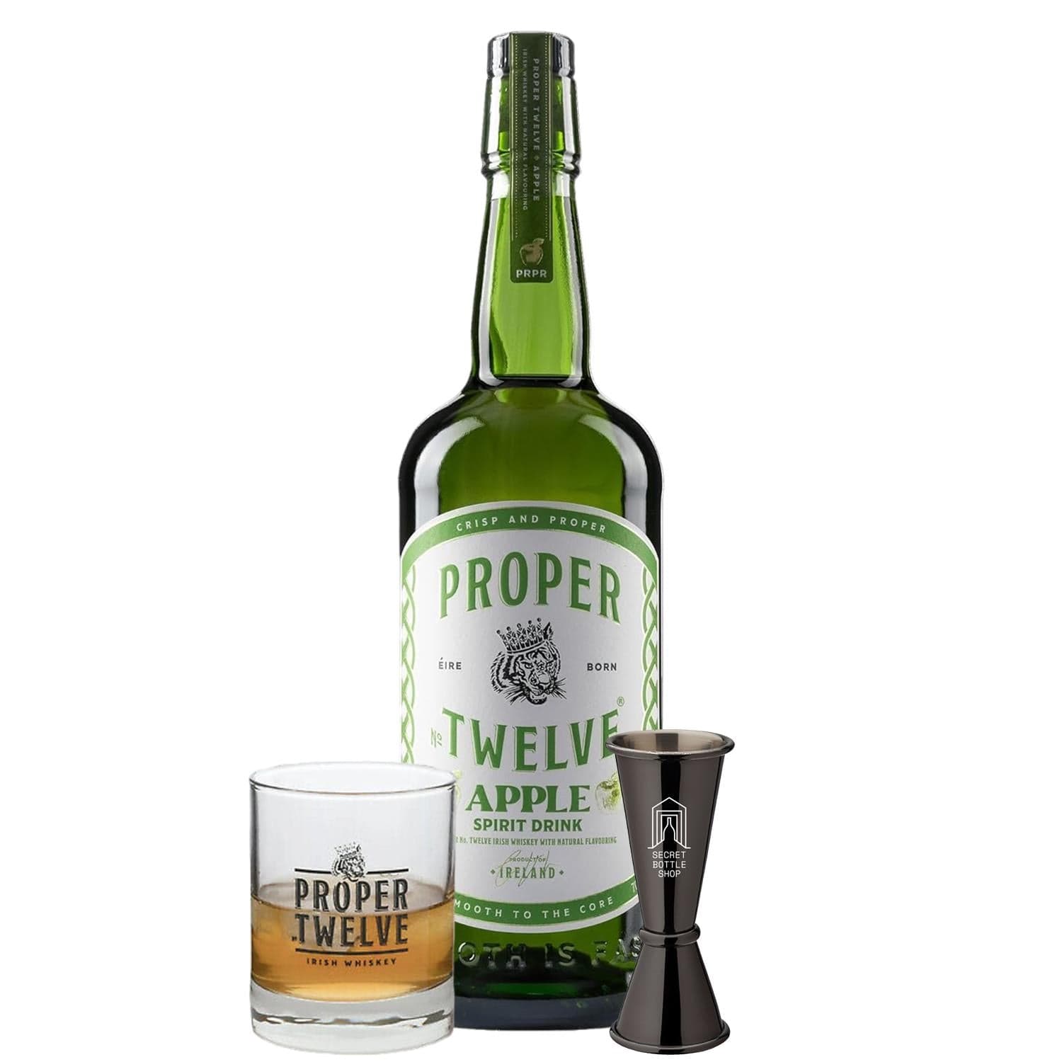 Proper No. Twelve Apple Whiskey Glass & Jigger Set 70cl